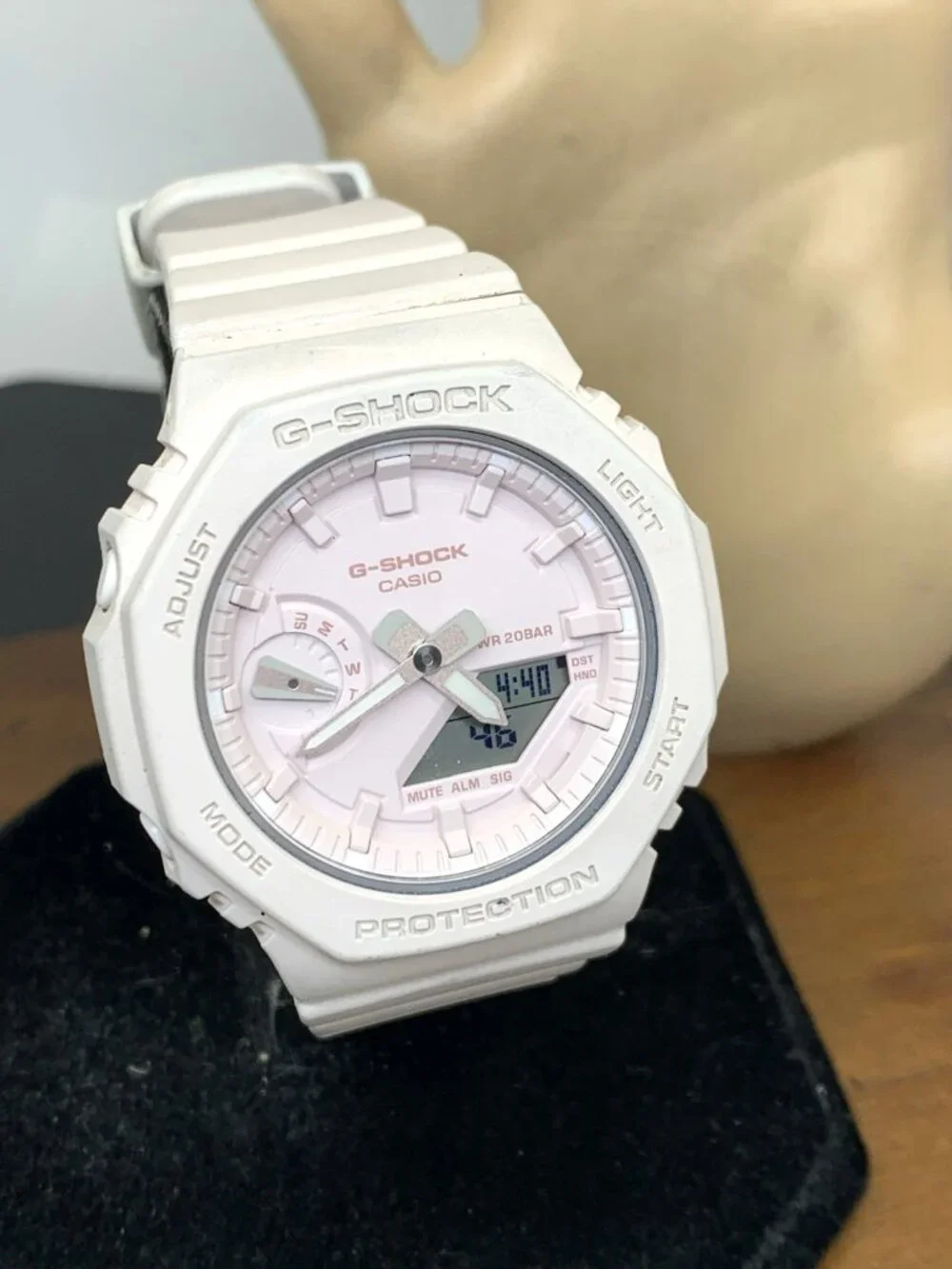 Casio G-Shock Women's Watch GMAS2100 Quartz Blush Resin Analog Digital 43mm 5611